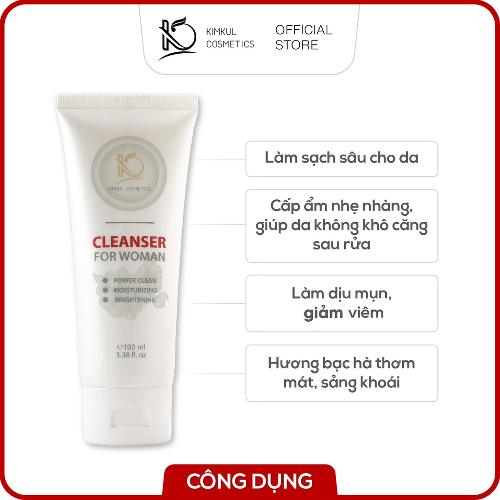 Bộ dưỡng Trắng chăm sóc da Mụn chuyên sâu KimKul giúp xóa mụn nâng tông da hiệu quả với các tinh chất từ tự nhiên