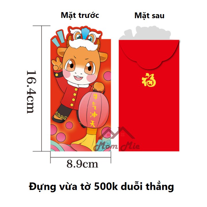 Lốc 6 bao lì xì Tết cách điệu, độc đáo - LX007, LX012