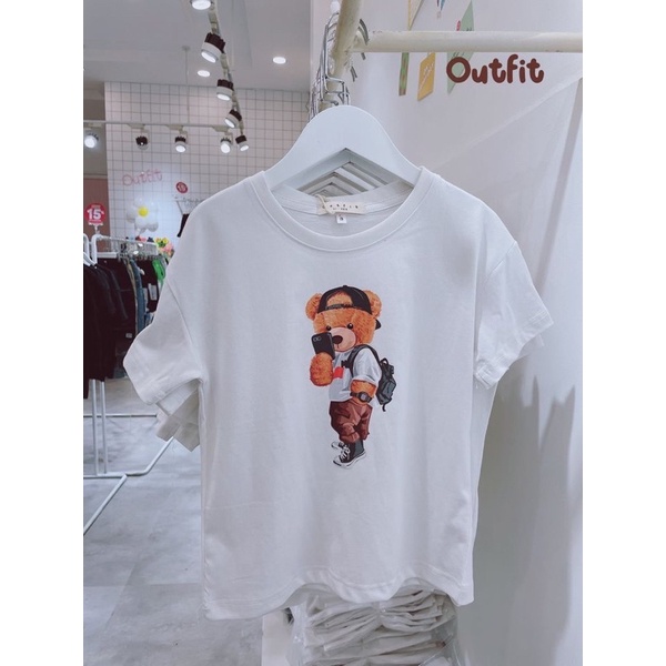 Áo thun trẻ em Outfit gấu selfie