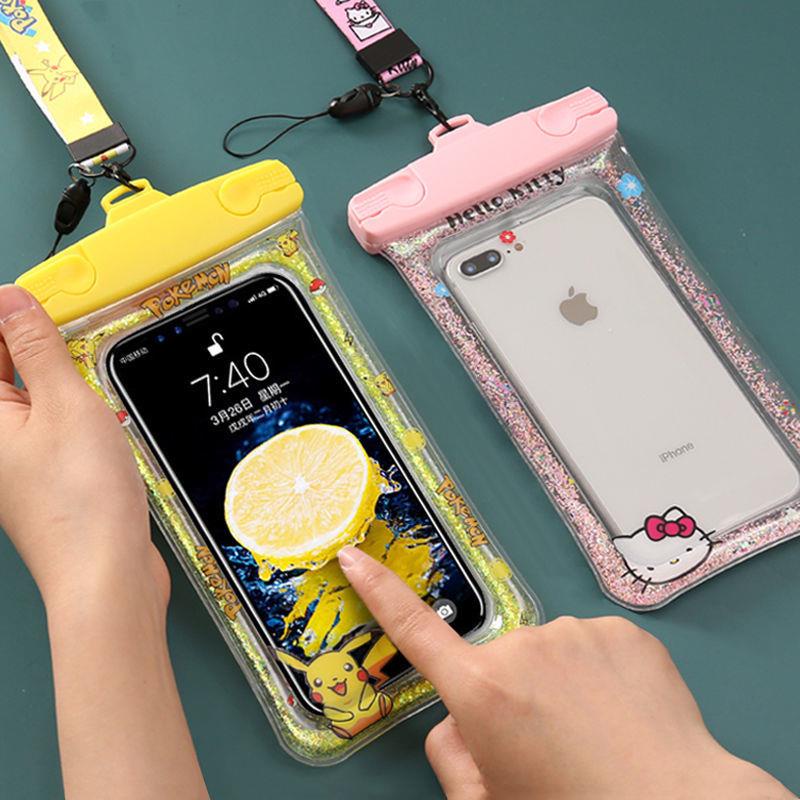 Túi Đựng Điện Thoại Di Động Chống Thấm Nước Màn Hình Cảm Ứng Pikachu