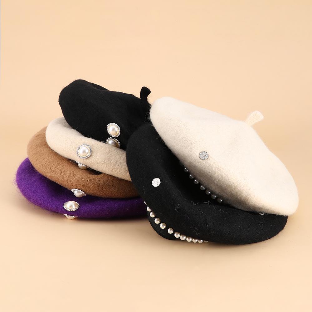 Mũ Beret Len Màu Trơn Thời Trang Thu Đông Dành Cho Nam Giới