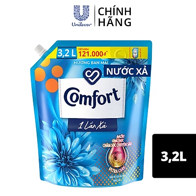 [Q.3] QUẬN 3 [HỎA TỐC] NƯỚC XẢ LÀM MỀM VẢI COMFORT CHĂM SÓC CHUYÊN SÂU MỘT LẦN XẢ HƯƠNG BAN MAI TÚI 3.2L