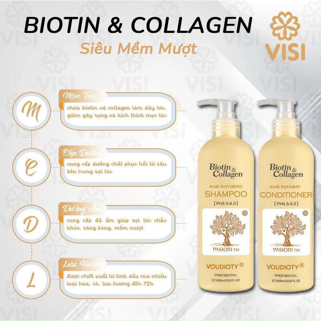 Cặp dầu gội - dầu xả Biotin &amp; Collagen