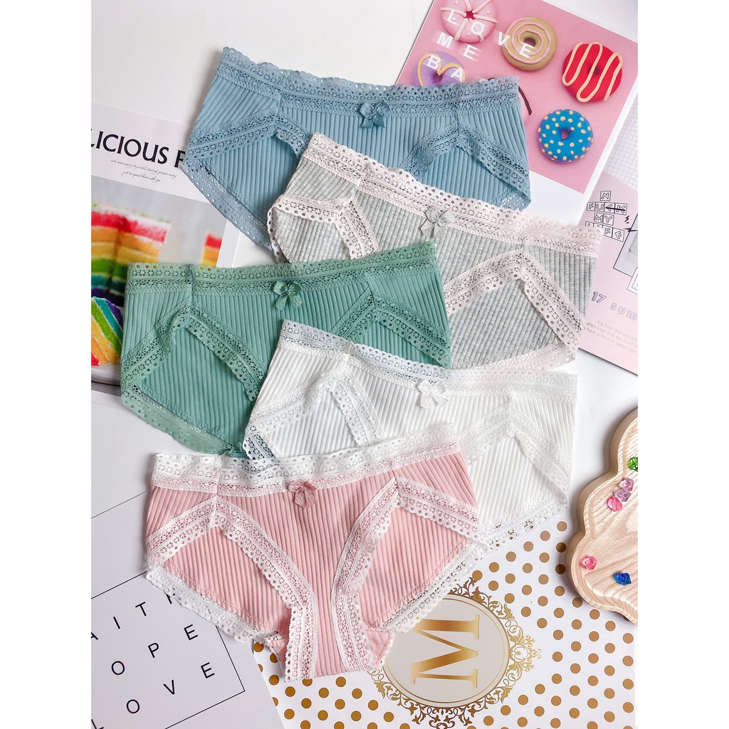 [Dưới 58kg] 5 quần cotton tăm tre không viền thấm hút mồ hôi kháng khuẩn - KellyWang