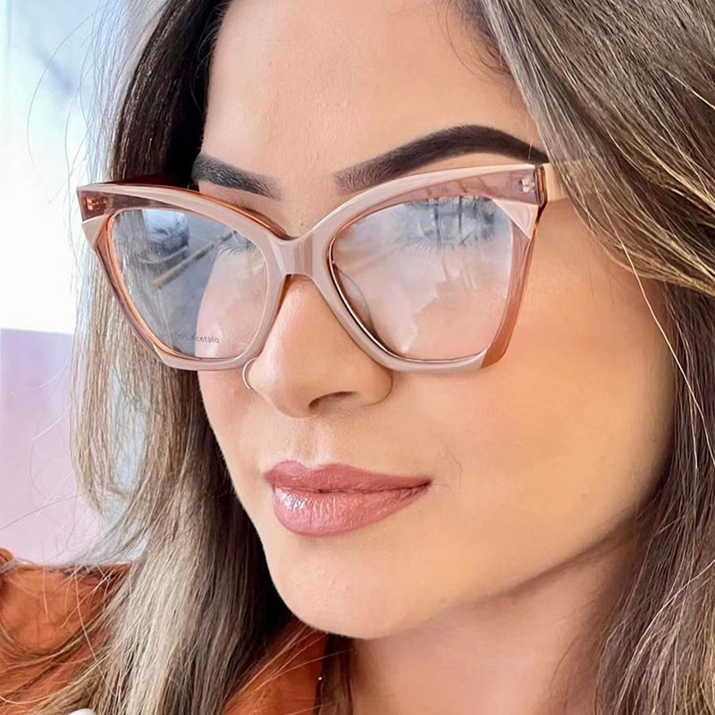 Kính Mát Mắt Mèo TR90 Chống Ánh Sáng Xanh Thời Trang Phương Tây Cho Nữ