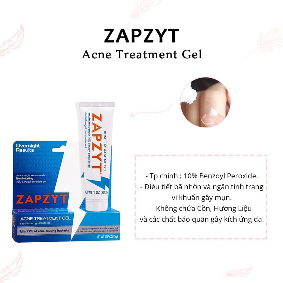 Gel ngừa mụn Acne Treatment Gel – Zapzyt, USA (Mỹ) 28.5g