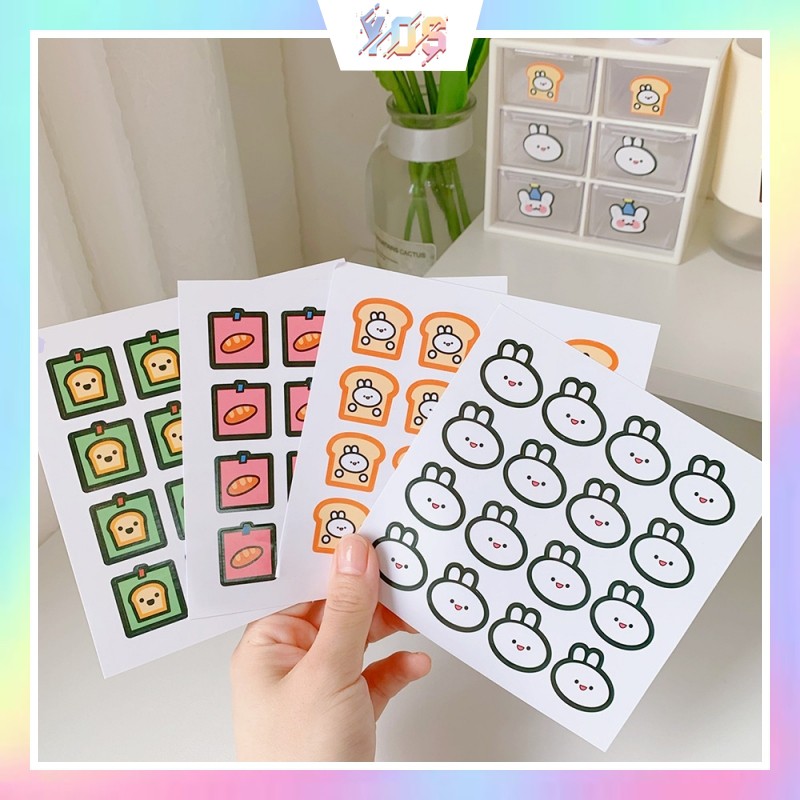 Set 2 tấm hình dán mini xinh xắn