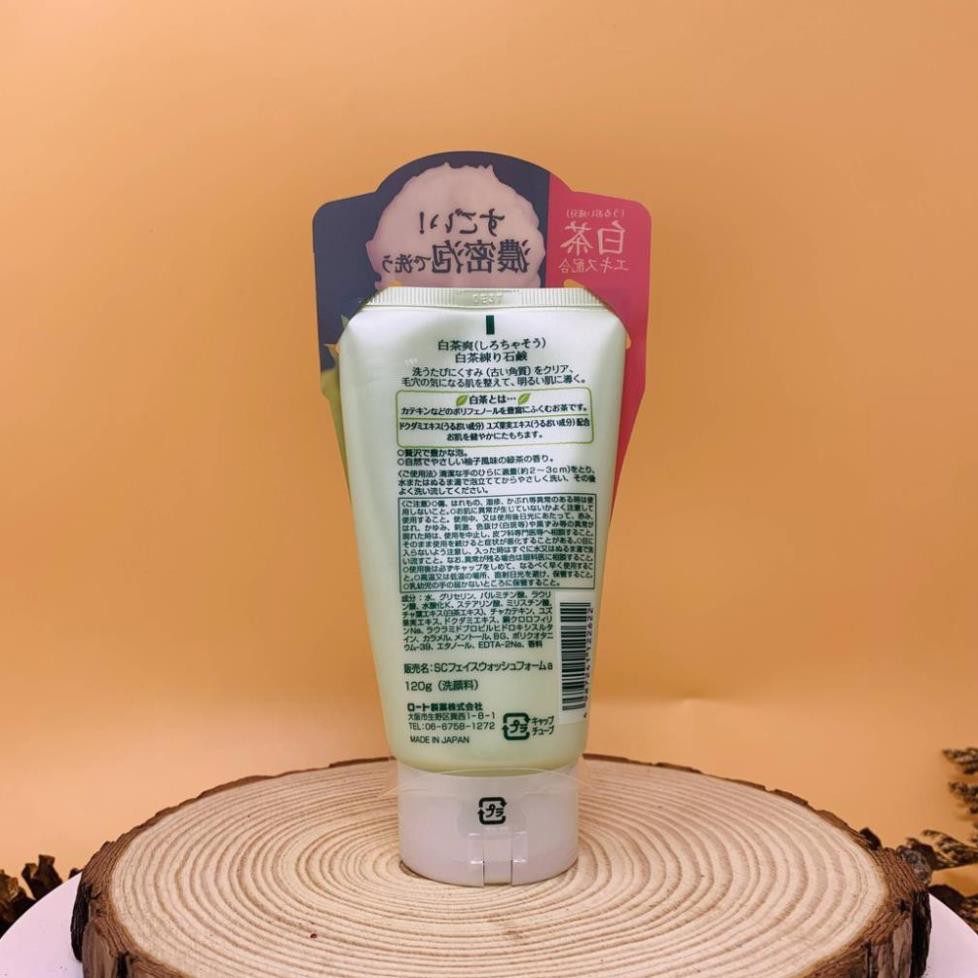 Sữa rửa mặt trà xanh Rohto Shirochasou Green Tea Foam 120g hàng Nhật meishoku