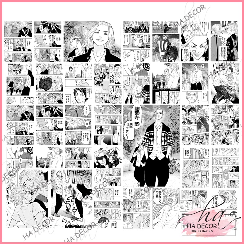 [Manga Wall] Tường anime tường manga in theo yêu cầu Tokyo Revenger, Attack On Titan, MHA, Conan, mix truyện