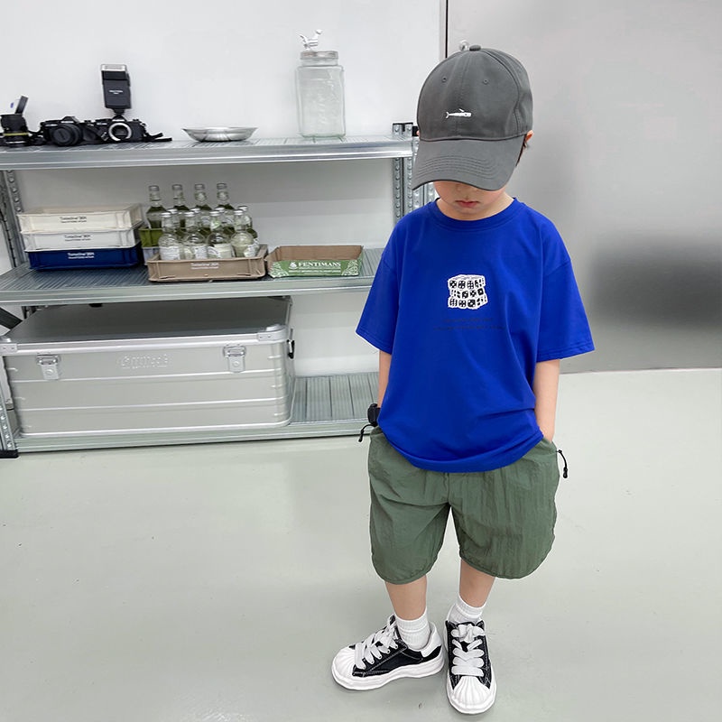 [Babycat] Hàng Có Sẵn Áo Thun Tay Lỡ Phong Cách Hàn Quốc Nhật Bản/Hàn Quốc Mùa Hè 2022 Kiểu Mới Dành Cho Bé Trai