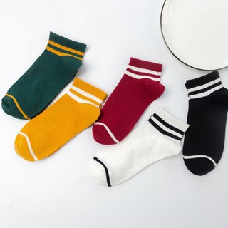Combo 10 đôi tất nư cổ kẻ nhiều màu