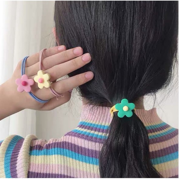 Chun buộc tóc hoa mai dễ thương nhiều màu sắc phong cách Hàn Quốc Clovershop68