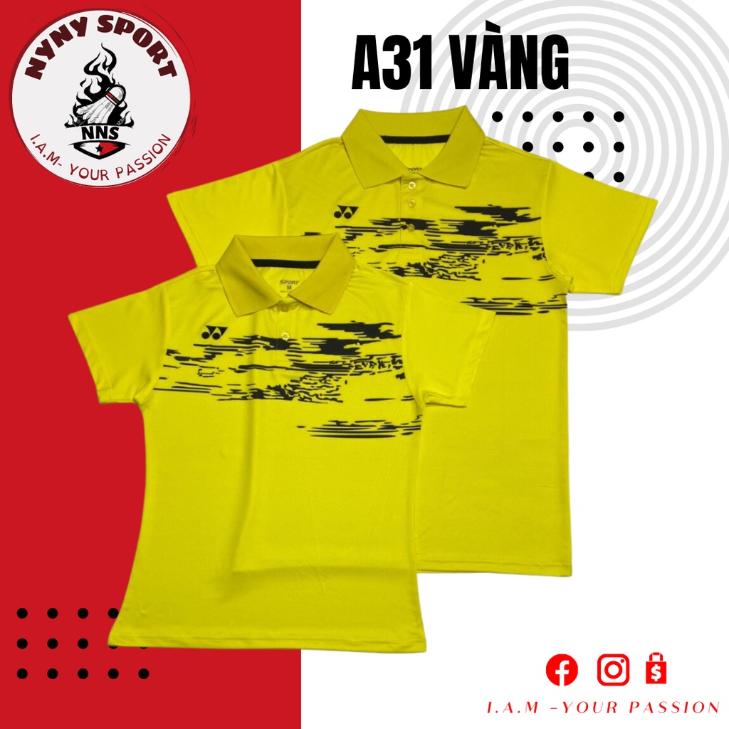 Áo thể thao A31 CÓ CỔ/ thấm hút tốt- mềm mại thoải mái