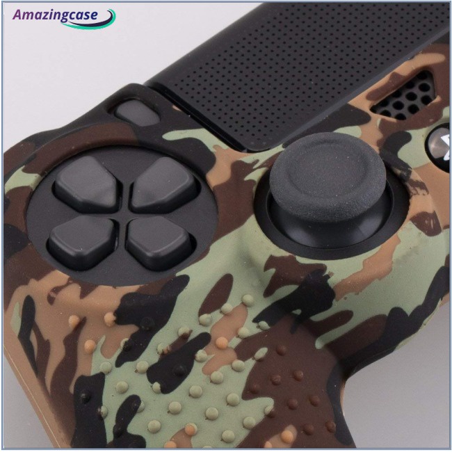 AI Camouflage Case Graffiti Studded Dots Silicone Rubber Gel Skin for Sony PS4 Slim/Pro Controller Cover Case for Dualshock4