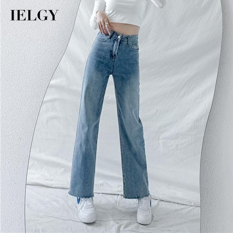 Quần denim Lưng Cao Thời Trang Đường Phố Cá Tính Cho Nữ