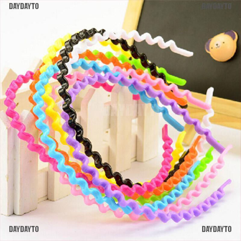 1 Băng Đô Cài Tóc Gợn Sóng Nhiều Màu Thời Trang