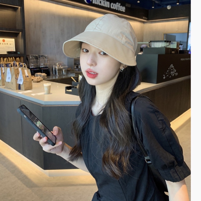 Mũ nón lưỡi trai vải mềm che nắng thoáng khí mũ đi biển đi chơi phong cách Hàn Quốc 2022