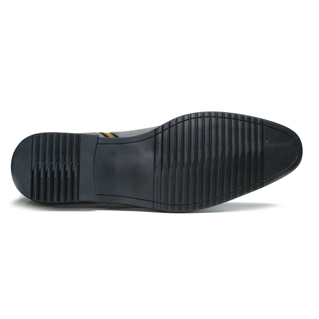 [Shop Uy Tín] Giày Chelsea Boot Nam Cổ Khóa Rất Dễ Xỏ Da Búc Màu Xám Cực Đẹp - CB521-bucxamkhoa