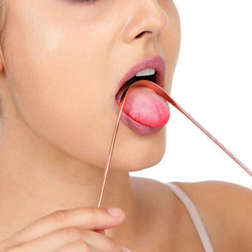 1 Dụng Cụ Nạo Làm Sạch Lưỡi Bằng Đồng Chăm Sóc Sức Khỏe Thoáng Khí
