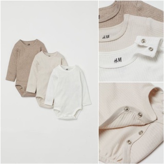 Set 3 body thun gân hm uk sz 9-12m