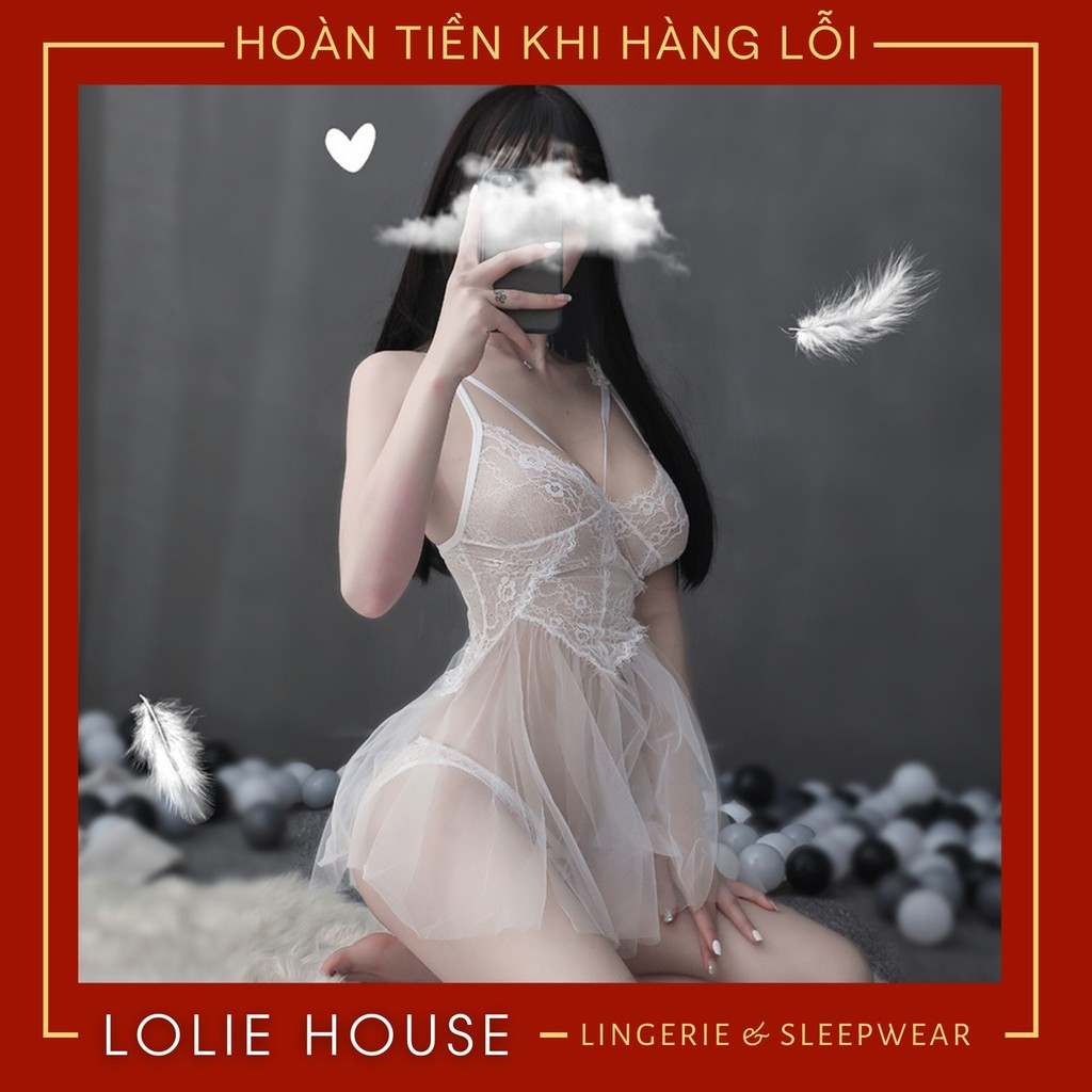Cosplay Công chúa sexy - Set váy ngủ hai dây voan sexy gợi cảm LOLIE HOUSE - VN14