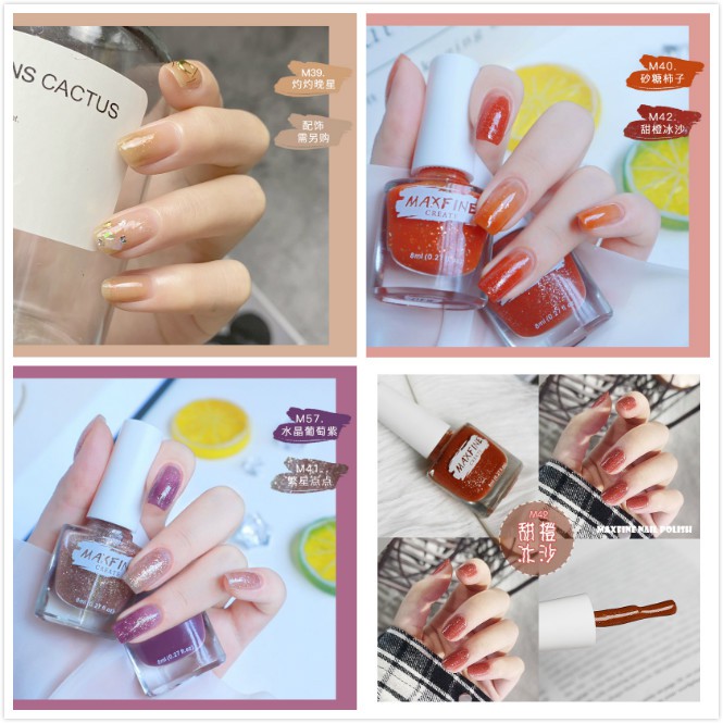 Sơn móng tay 8ml nhiều màu đơn giản tuỳ chọn