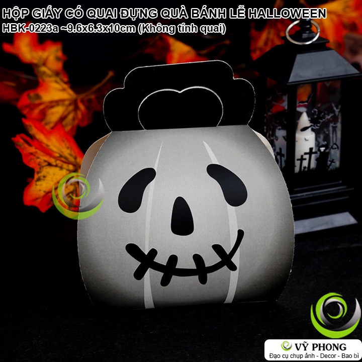 HỘP GIẤY CÓ QUAI XÁCH ĐỰNG BÁNH KẸO LỄ HALLOWEEN HỘP ĐỰNG QUÀ TẶNG DECOR TRANG TRÍ LỄ HỘI MA QUỶ HBK-0223