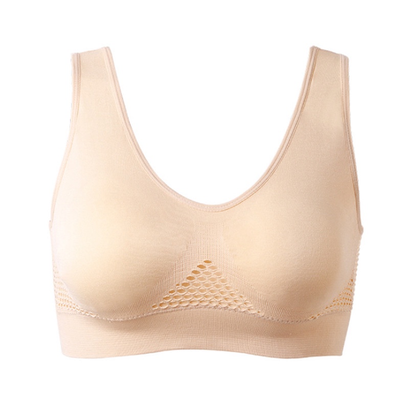 Áo Ngực Thể Thao Không Gọng Phối Lưới Thoáng Khí Chống Sốc Chống Trượt Cỡ Lớn Đến 100kg Plus