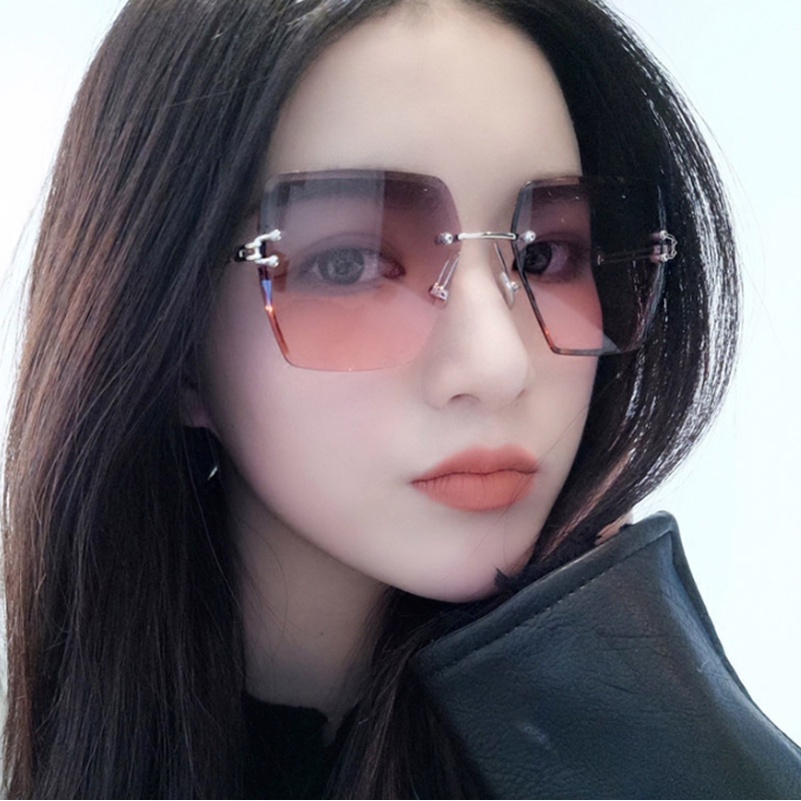 (KIQI-FASHION) COD Kính Mát Không Vành Chống Tia UV Hàng Mới Nhập Khẩu Chất Lượng Cao Cho Nữ