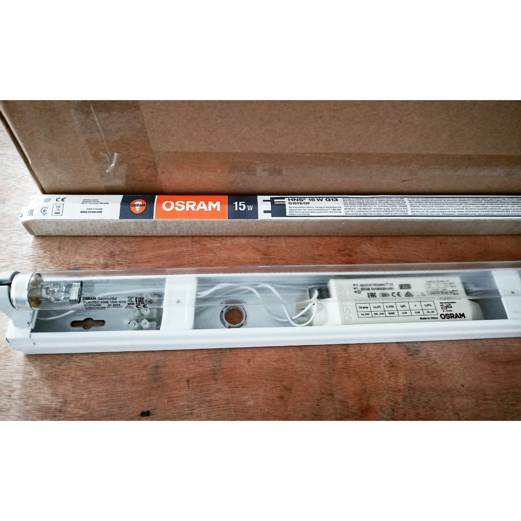 (SALE) Bộ đèn diệt khuẩn UVC 15W OSRAM dài 45cm