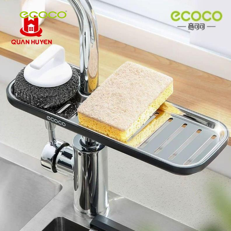 Khay để xà phòng, mớ rửa bát inox ECOCO cao cấp không hoen gỉ EL