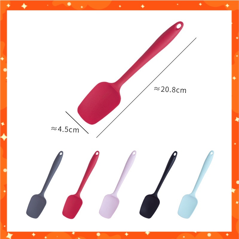 Phới thìa khuấy trộn đồ ăn, phới vét trộn bột sên bánh, làm salad bằng Silicon Spatula 21cm Liin'shop