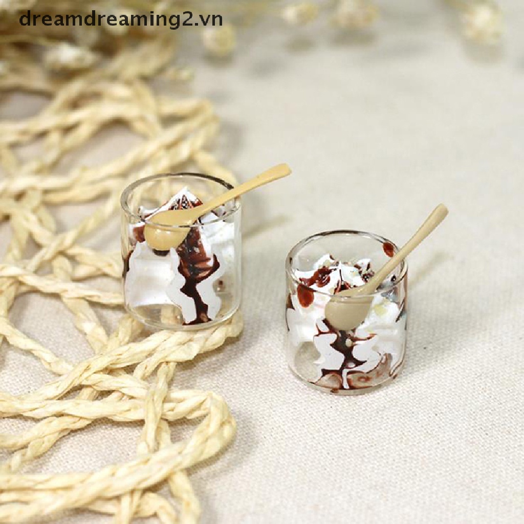 Bộ Ly Kem Mini Xinh Xắn Cho Nhà Búp Bê