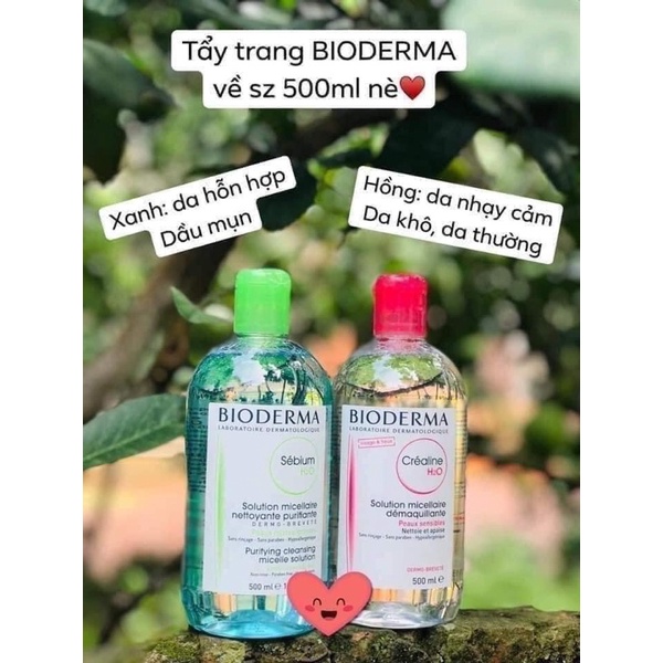 Nước Tẩy Trang Bioderma H2O 500ml [BẢN NỘI ĐỊA PHÁP]