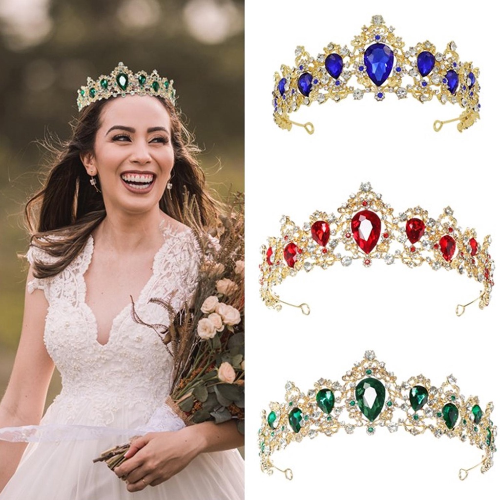 Bauyou Baroque Cổ Điển|Phụ Kiện Vương Miện Vương Miện Hoàng Gia Cho Cô Dâu