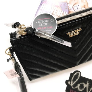 [THANH LÝ - 177] Túi đeo cổ tay đen cá tính, Túi cầm tay 2 ngăn - Hàng nhập Victoria's Secret USA
