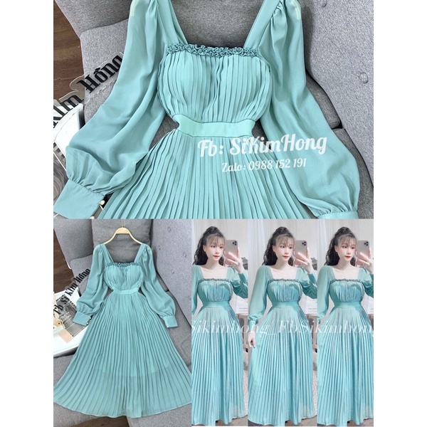 Đầm dập ly tay dài sang trọng Mã 38860 ( Ảnh shop chụp thật chính chủ) | BigBuy360 - bigbuy360.vn