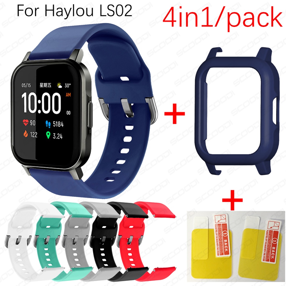 Ốp Bảo Vệ Đồng Hồ Thông Minh Xiaomi Haylou LS02 4 Trong 1