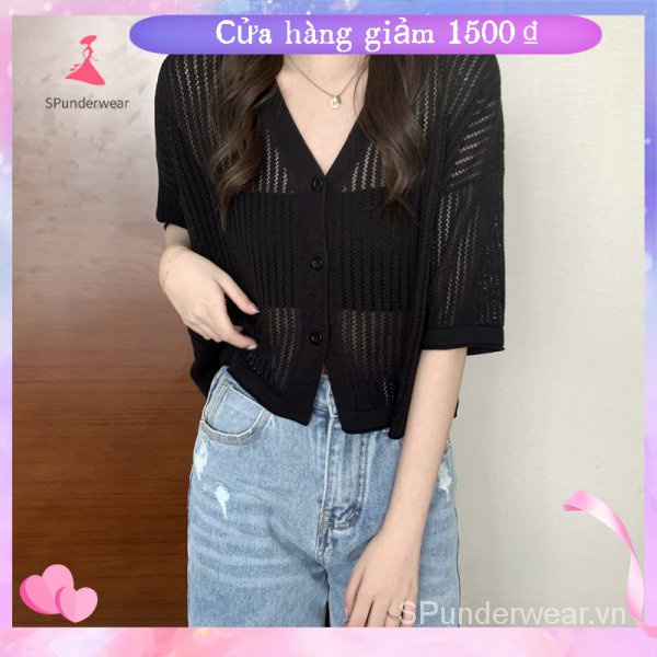 SPSummer women's summer fashion Korean style short sleeve cardigan jacket 2021