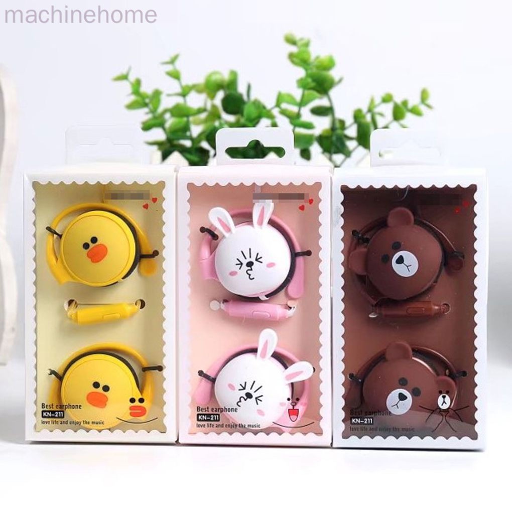 Tai Nghe Nhét Tai Hình Thú Dễ Thương Kèm Phụ Kiện
