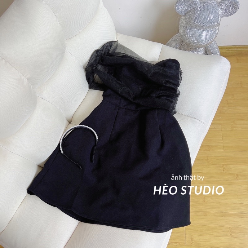 Đầm Đi Tiệc Lệch Vai Cúp Ngực Hèo Studio (Ảnh Thật)
