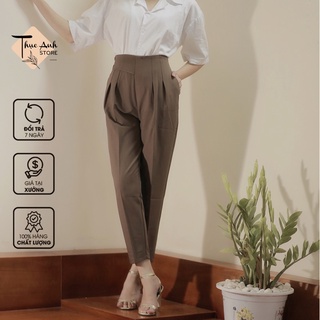 Quần baggy cạp liền TAS vải vitex Hàn A451 cực mát phối đồ linh hoạt