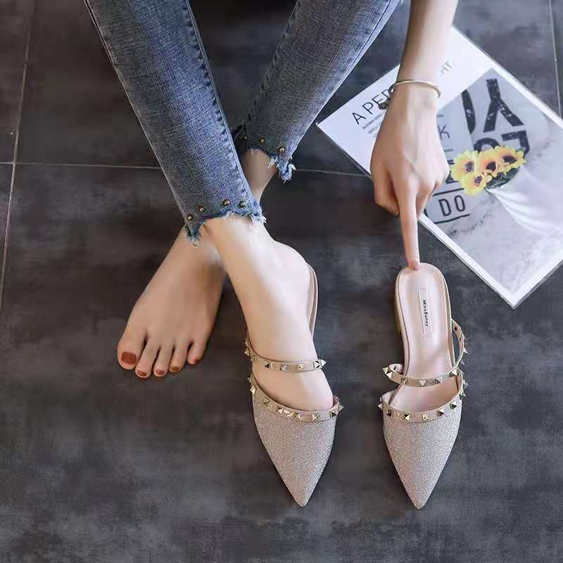 Dép Mũi Nhọn Thiết Kế Mới Cao Cấp Thời Trang Dành Cho Nữ