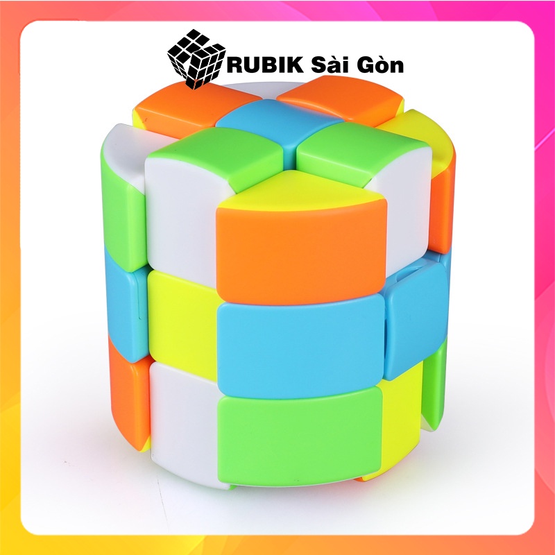 Rubik Biến Thể Qiyi Cylinder Cube Rubic Hình Trụ Ma Thuật Biến Dạng Đẹp Khó Nâng Cao Sáng Tạo Xoay Mượt
