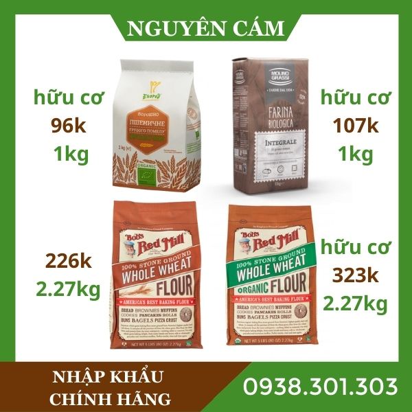 Bột mì nguyên cám (whole wheat flour)