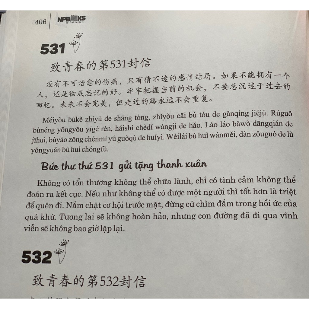 Sách - Gửi tôi thời thanh xuân - Song ngữ Trung Việt có phiên âm