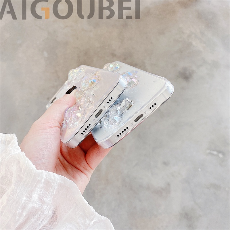 Delicate Transparent Radium Color Four Bears Phone Case Silicone Protective Cover for IPHONE 13 13PRO 13 PRO MAX 12 12PRO 12PROMAX 11PRO 11PROMAX X XS XR XSMAX