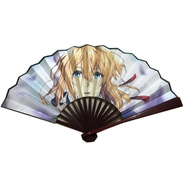 Quạt Naruto cầm tay anime chibi nan 31cm cổ trang cổ điển cosplay trang trí trưng bày đẹp
