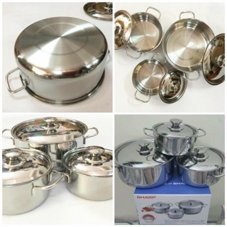 Bộ 3 nồi inox shap