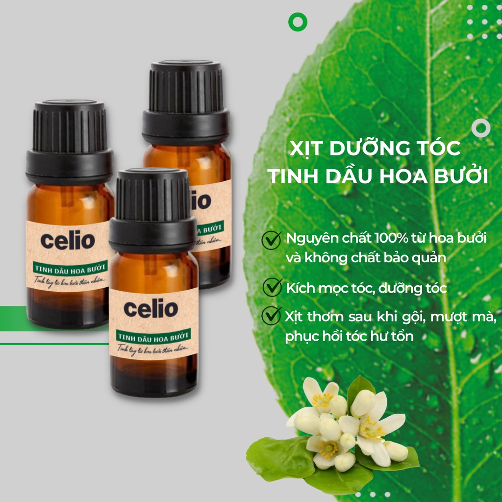 Xịt bưởi mọc tóc tinh dầu hoa bưởi CELIO NGUYÊN CHẤT giúp ngăn rụng mọc tóc nhanh làm sạch da đầu xịt thơm tóc